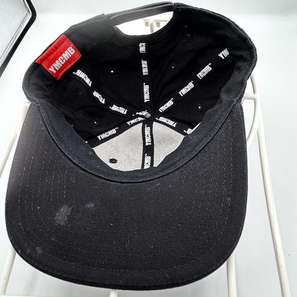 Black Snapback Hat with Red YMCMB Embroidery on front. - Picture 5 of 5